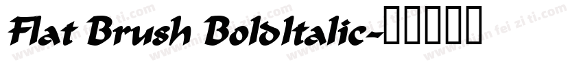 Flat Brush BoldItalic字体转换